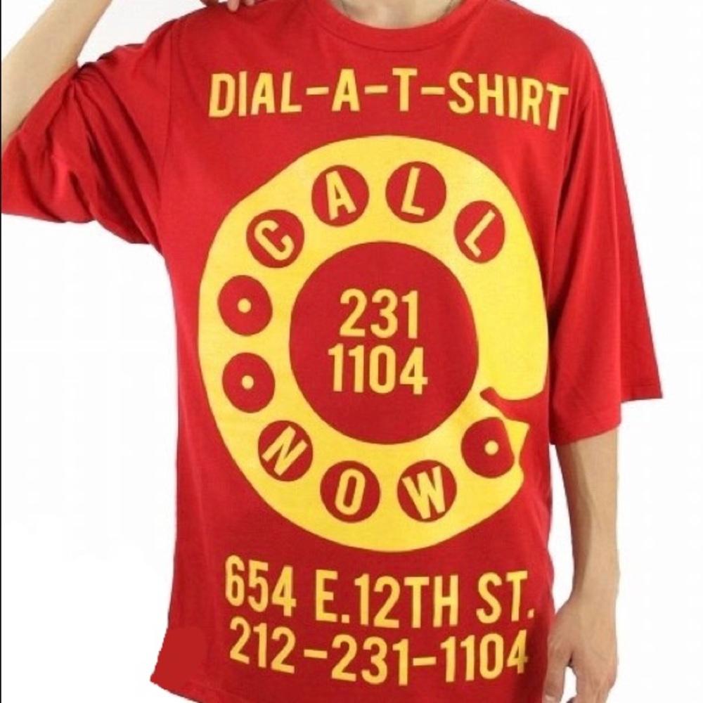 Rare vintage Jeremy Scott dial-a-shirt